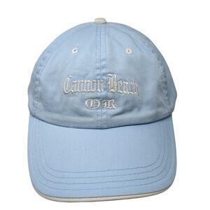 Cannon Beach Strapback Baseball Cap Blue One Size Adjustable Embroidered Polar